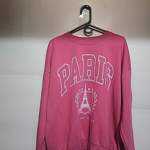 No Boundaries Pink Paris Sweatshirt